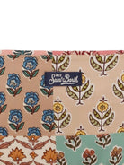 Set bikini per bambina MC2 Saint Barth Kids beige a fiori - Rubino Kids