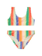 Set bikini per bambina Molo multicolor Nolina con stampa arcobaleno e vita elasticizzata - Rubino Kids