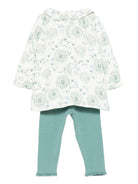 Set blusa e pantaloni per neonata Tartine Et Chocolate verde con stampa floreale - Rubino Kids