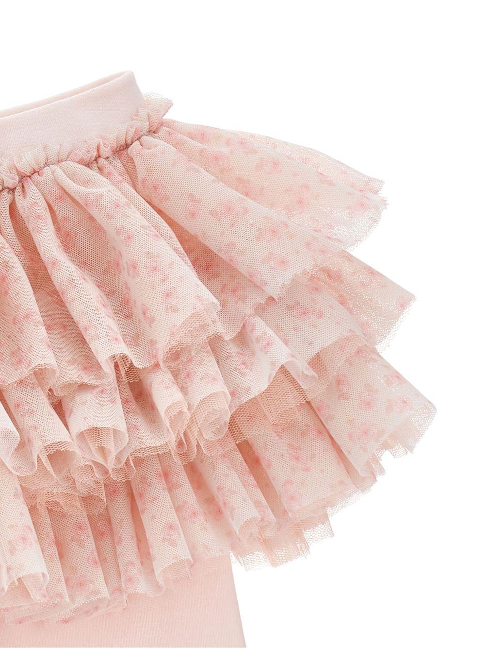 Set body e pantaloni per neonata Monnalisa rosa con fiocco - Rubino Kids