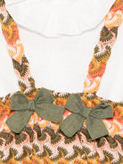 Set body in maglia per neonata La Stupenderia arancione con spalline incrociate - Rubino Kids