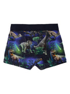 Set Boxer per bambino Molo blu con stampa dinosauro e vita elasticizzata - Rubino Kids