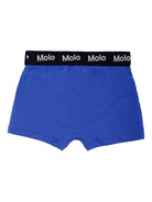 Set boxer per bambino Molo blu Justin con stampa smiley e vita elasticizzata con logo - Rubino Kids