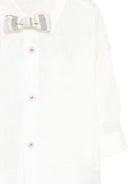 Set camicia con salopette per neonato Colorichiari bianco a righe (3 pezzi)<BR/><BR/> - Rubino Kids