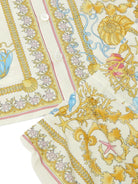 Set camicia con shorts per neonati Versace Kids bianco con stampa Underwater Barocco - Rubino Kids