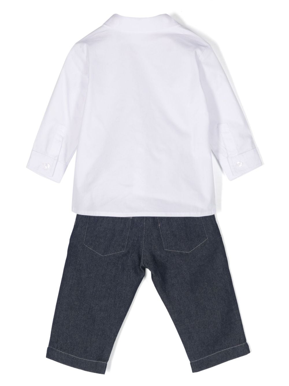 Set camicia e pantaloni con banda logo - Rubino Kids