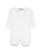 Set camicia e shorts per neonata La Stupenderia bianca con colletto smerlato - Rubino Kids