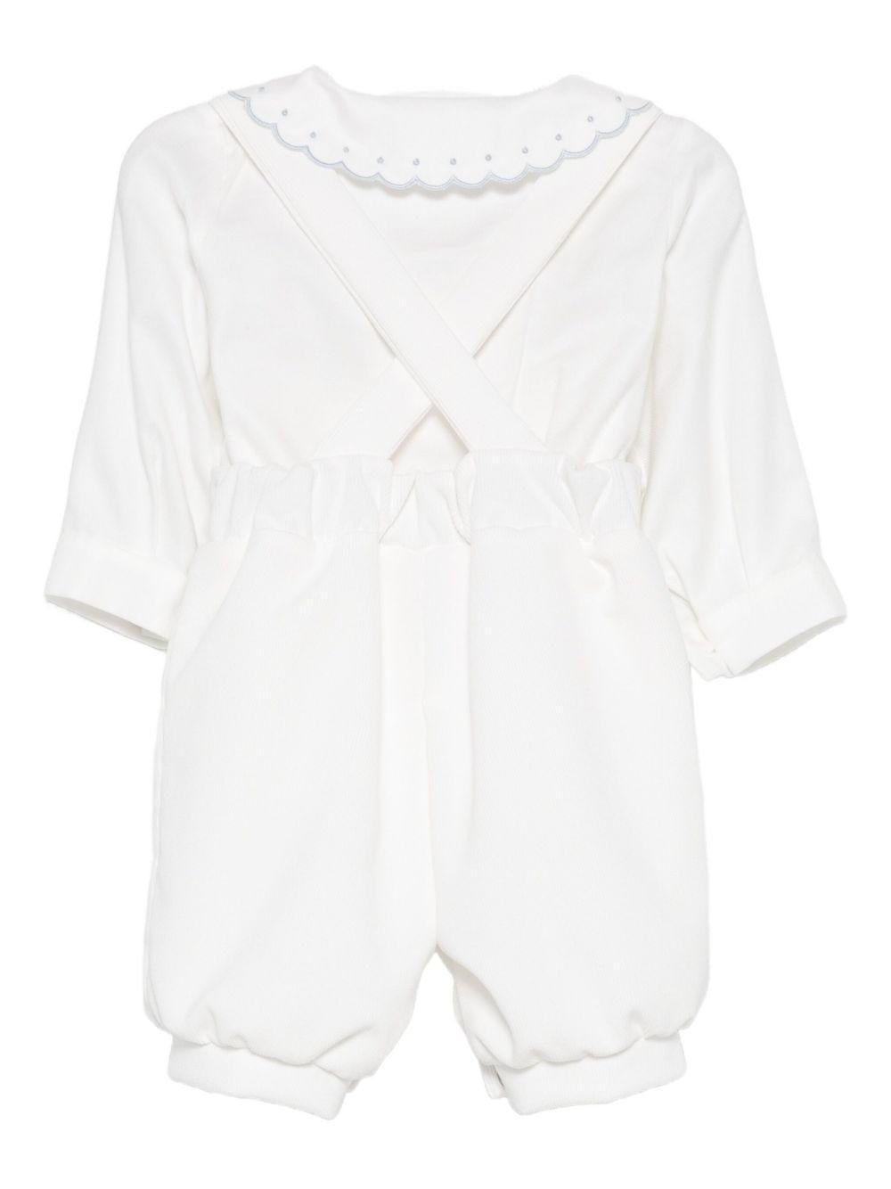 Set camicia e shorts per neonata La Stupenderia bianca con colletto smerlato - Rubino Kids