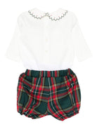 Set camicia e shorts per neonata La Stupenderia multicolore con motivo tartan - Rubino Kids
