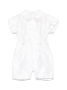 Set camicia e shorts per neonati Mariella Ferrari bianco in seta - Rubino Kids