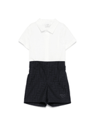 Set camicia e shorts per neonato Fendi Kids bianco a maniche corte - Rubino Kids