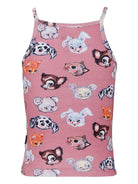 Set canotta e slip per bambina Molo rosa con stampa animali - Rubino Kids