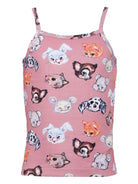 Set canotta e slip per bambina Molo rosa con stampa animali - Rubino Kids