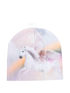 Set cappelli e guanti per bambina Molo rosa con stampa Pegaso - Rubino Kids