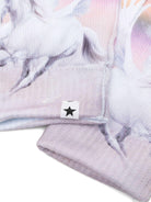 Set cappelli e guanti per bambina Molo rosa con stampa Pegaso - Rubino Kids