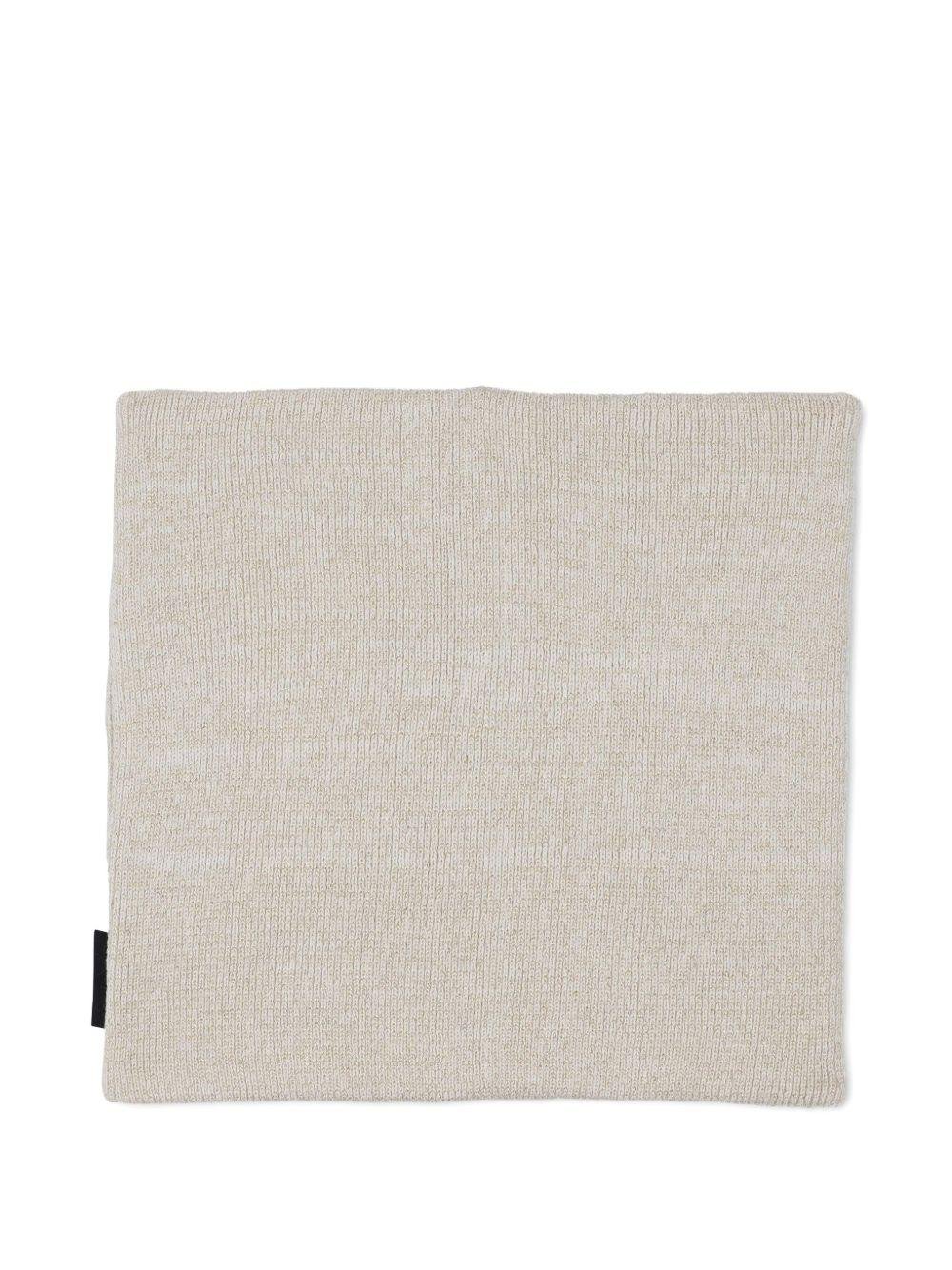 Set cappello e sciarpa per bambini beige in cotone con logo ovesize - Rubino Kids