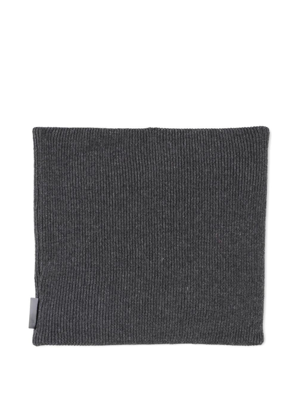 Set cappello e sciarpa per bambini Karl Lagerfeld Kids grigi con motivo a coste - Rubino Kids