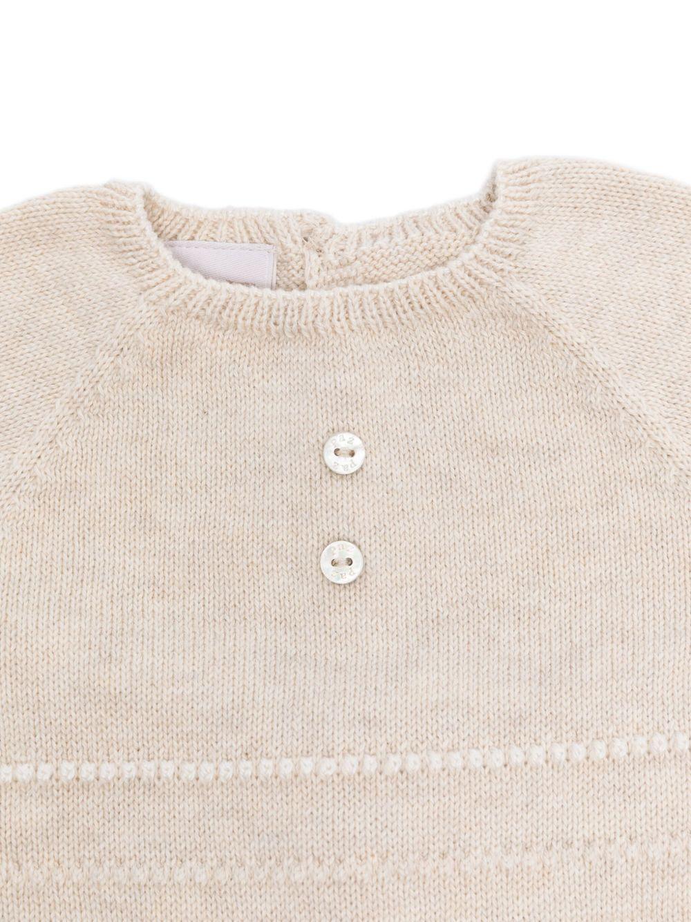 Set completo cappellino e coperta per neonati Paz Rodríguez beige con bordi a coste - Rubino Kids