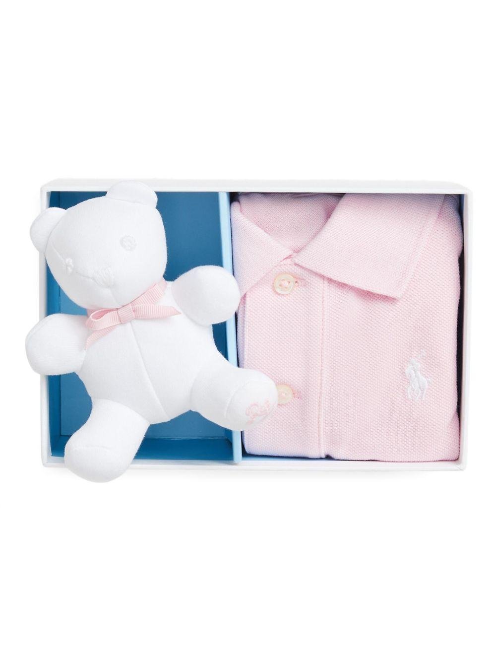 Set con polo per neonata POLO RALPH LAUREN KIDS rosa in cotone - Rubino Kids