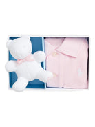 Set con polo per neonata POLO RALPH LAUREN KIDS rosa in cotone - Rubino Kids