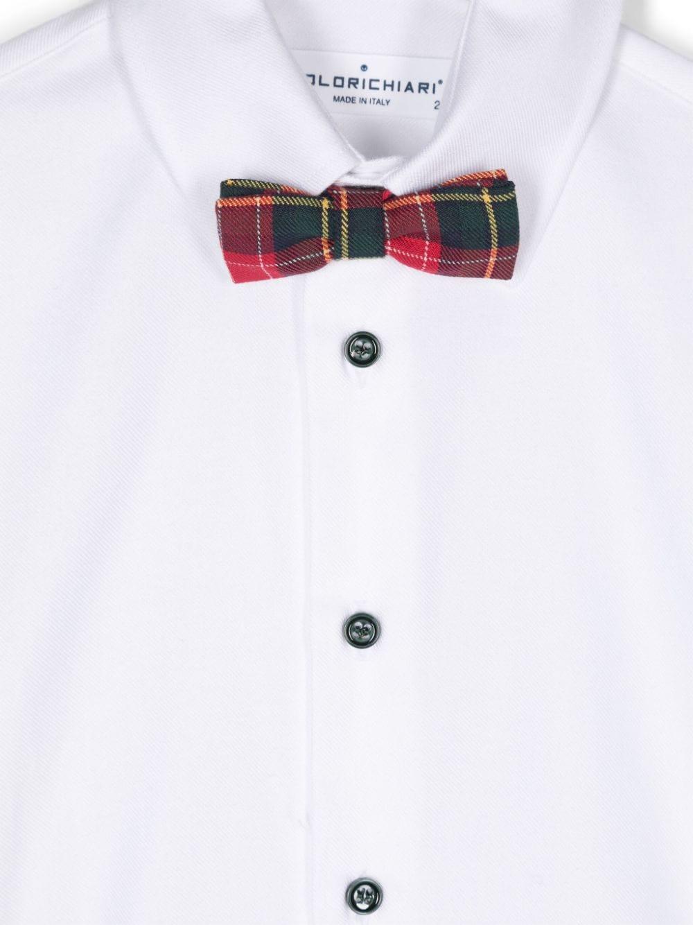 Set con shorts a quadri per bambino Colorichiari verde con dettaglio tasca finta - Rubino Kids