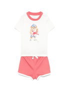 Set con shorts per neonata Polo Ralph Lauren Kids bianco con motivo Polo Bear in cotone - Rubino Kids