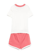 Set con shorts per neonata Polo Ralph Lauren Kids bianco con motivo Polo Bear in cotone - Rubino Kids