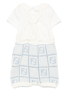 Set con shorts per neonato Fendi Kids bianco con motivo FF - Rubino Kids