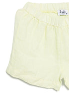 Set con shorts per neonato Il Gufo giallo in lino - Rubino Kids