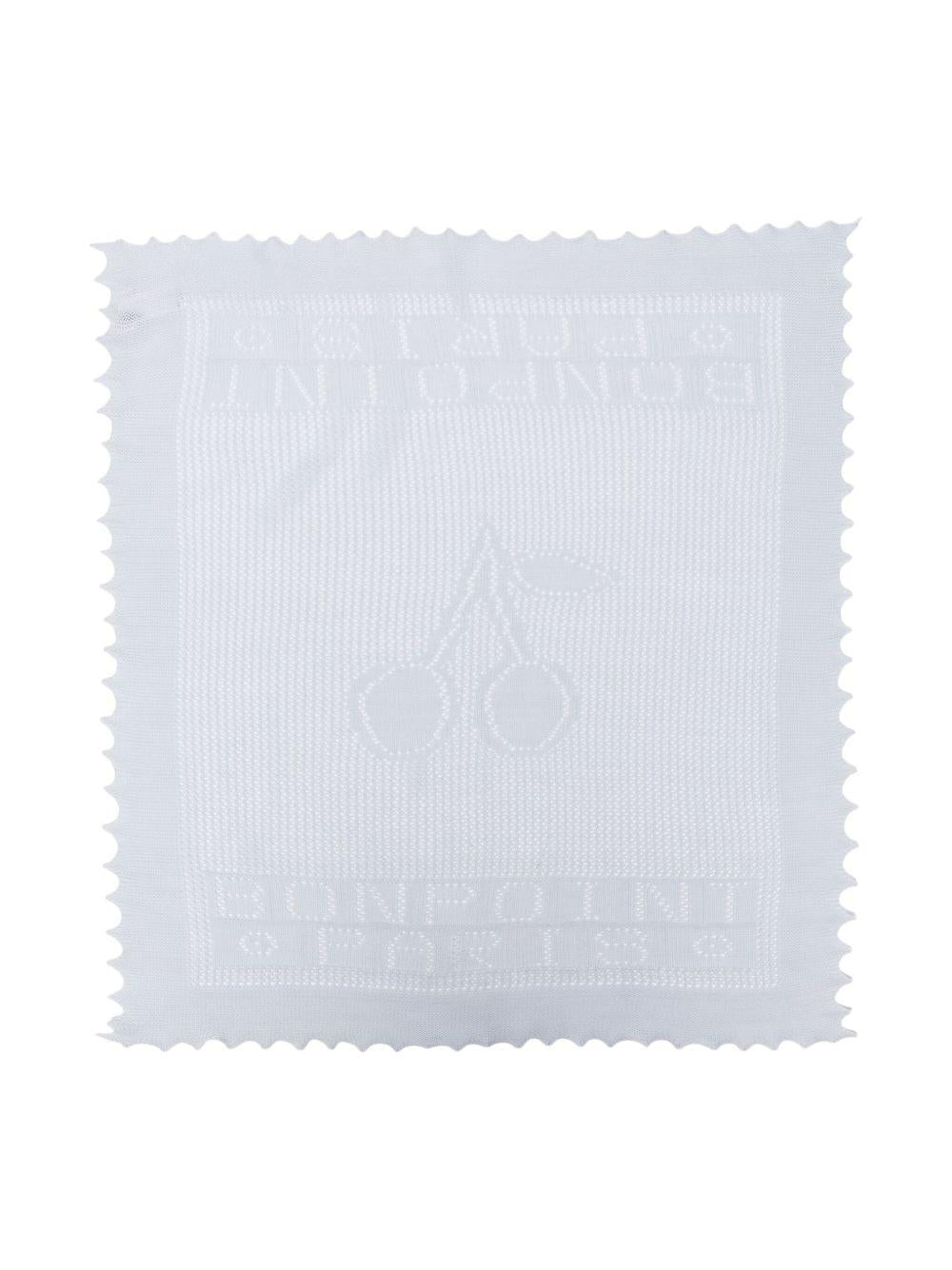 Set coperta bavaglini e biberon Bonpoint azzurro con applicazione con logo - Rubino Kids