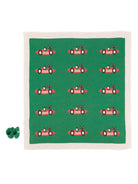 Set coperta e stivaletti per neonato Bobo Choses verde con motivo di auto da corsa - Rubino Kids