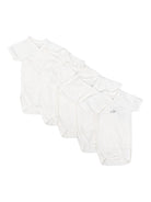 Set da 5 body per neonati Petit Bateau bianco con trama a coste - Rubino Kids