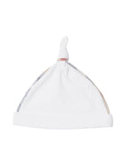 Set di 3 con tutina, bavaglino e berretto Burberry Kids bianco a quadri - Rubino Kids