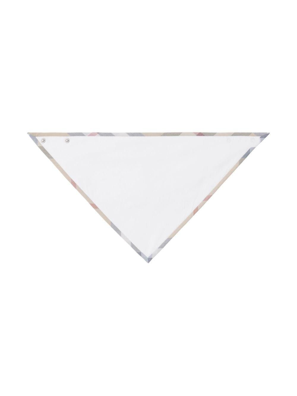 Set di 3 con tutina, bavaglino e berretto Burberry Kids bianco a quadri - Rubino Kids