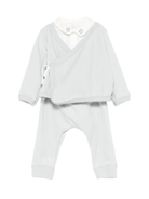 Set di camicia maglione e pantaloni per neonato Petit Bateau azzurro con dettagli ricamati - Rubino Kids