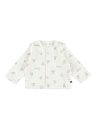 Set di cardigan pantaloni e tutina per neonati Petit Bateau bianco con stampa orso all - over - Rubino Kids