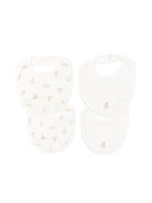 Set di due bavaglini per neonati Petit Bateau bianco con stampa cagnolini - Rubino Kids