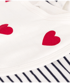 Set di due bavaglini per neonati Petit Bateau multicolore con motivo a cuori - Rubino Kids