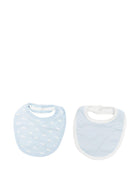 Set di due bavaglini per neonato Petit Bateau azzurri con fantasie diverse - Rubino Kids