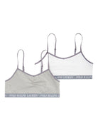 Set di due bralette per bambina Polo Ralph Lauren Kids grigie con spalline regolabili - Rubino Kids