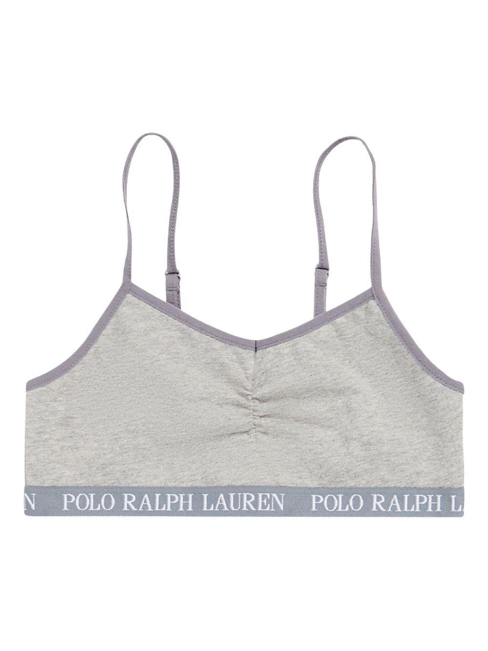 Set di due bralette per bambina Polo Ralph Lauren Kids grigie con spalline regolabili - Rubino Kids