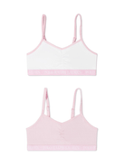 Set di due reggiseni per bambina Polo Ralph Lauren Kids rosa con ruches - Rubino Kids