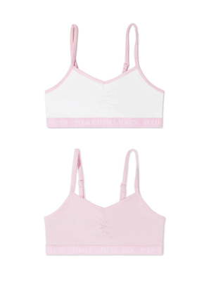Set di due reggiseni per bambina Polo Ralph Lauren Kids rosa con ruches