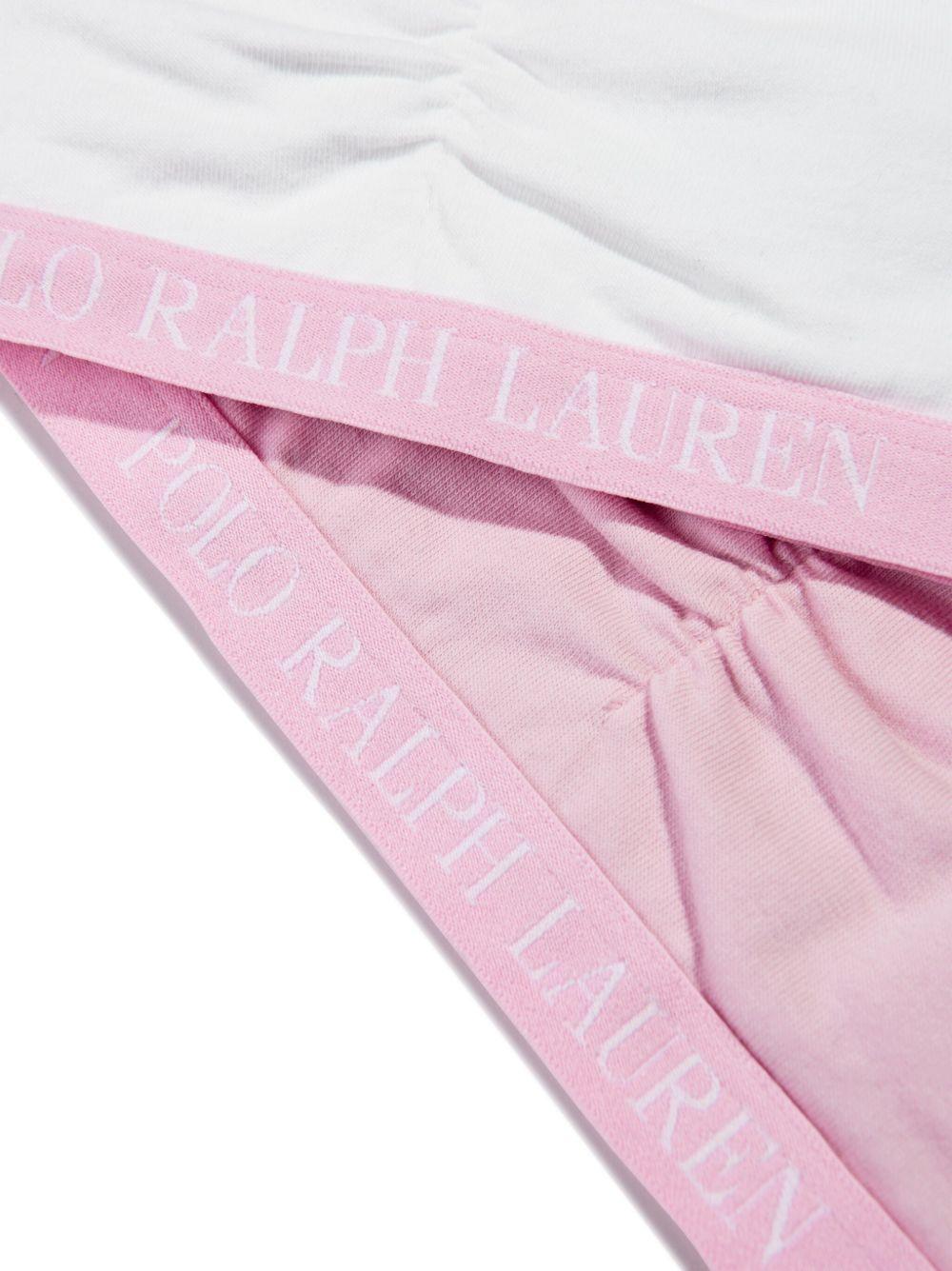 Set di due reggiseni per bambina Polo Ralph Lauren Kids rosa con ruches - Rubino Kids