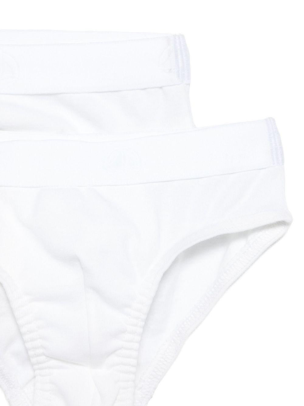 Set di due slip per bambino bianco a vita bassa - Rubino Kids