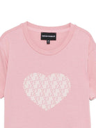 Set di due t-shirt per bambina Emporio Armani Kids multicolore con girocollo - Rubino Kids