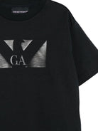 Set di due t-shirt per bambino Emporio Armani Kids blu con logo sul davanti - Rubino Kids