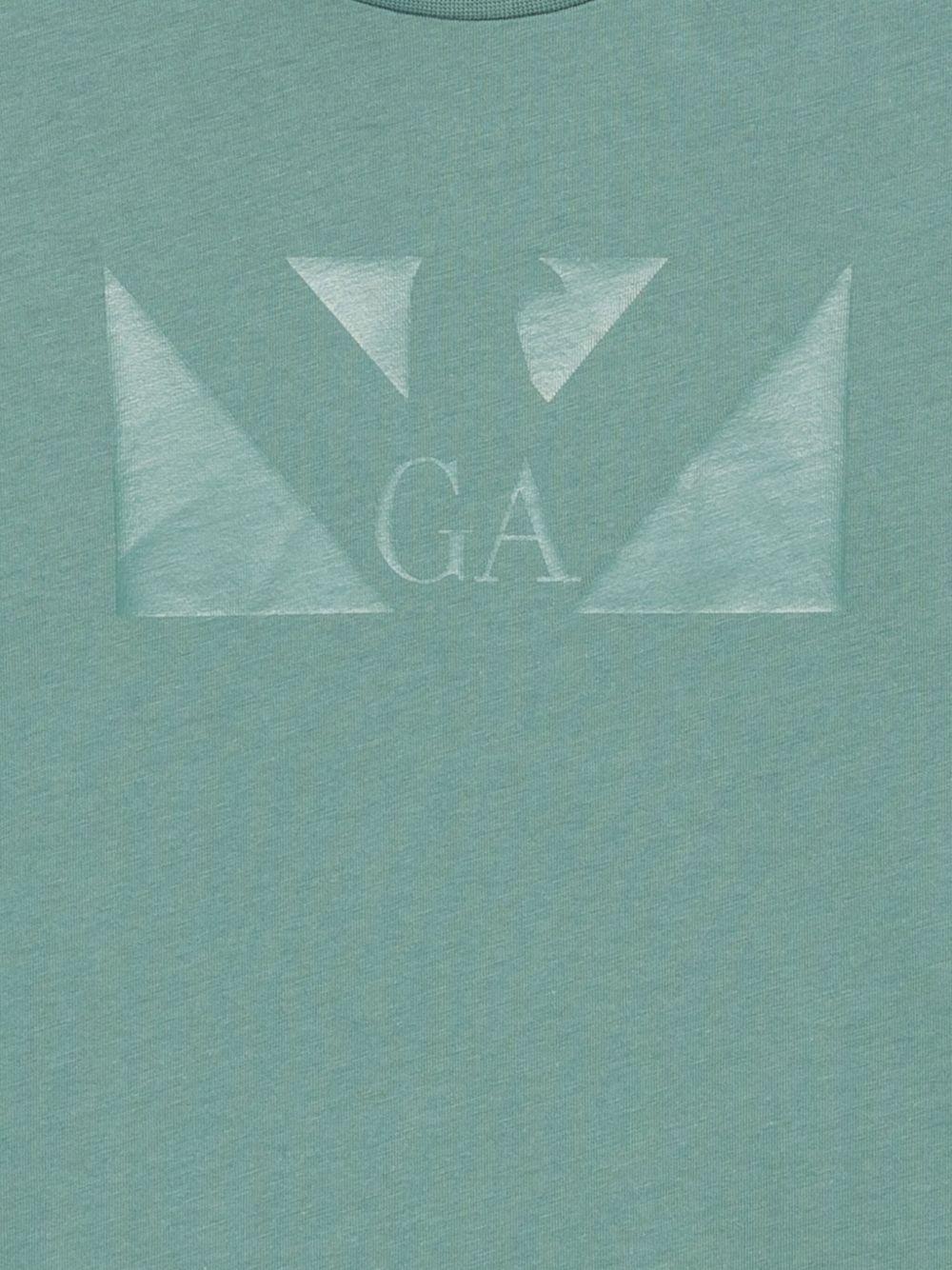 Set di due t-shirt per bambino Emporio Armani Kids multicolore con logo sul davanti - Rubino Kids