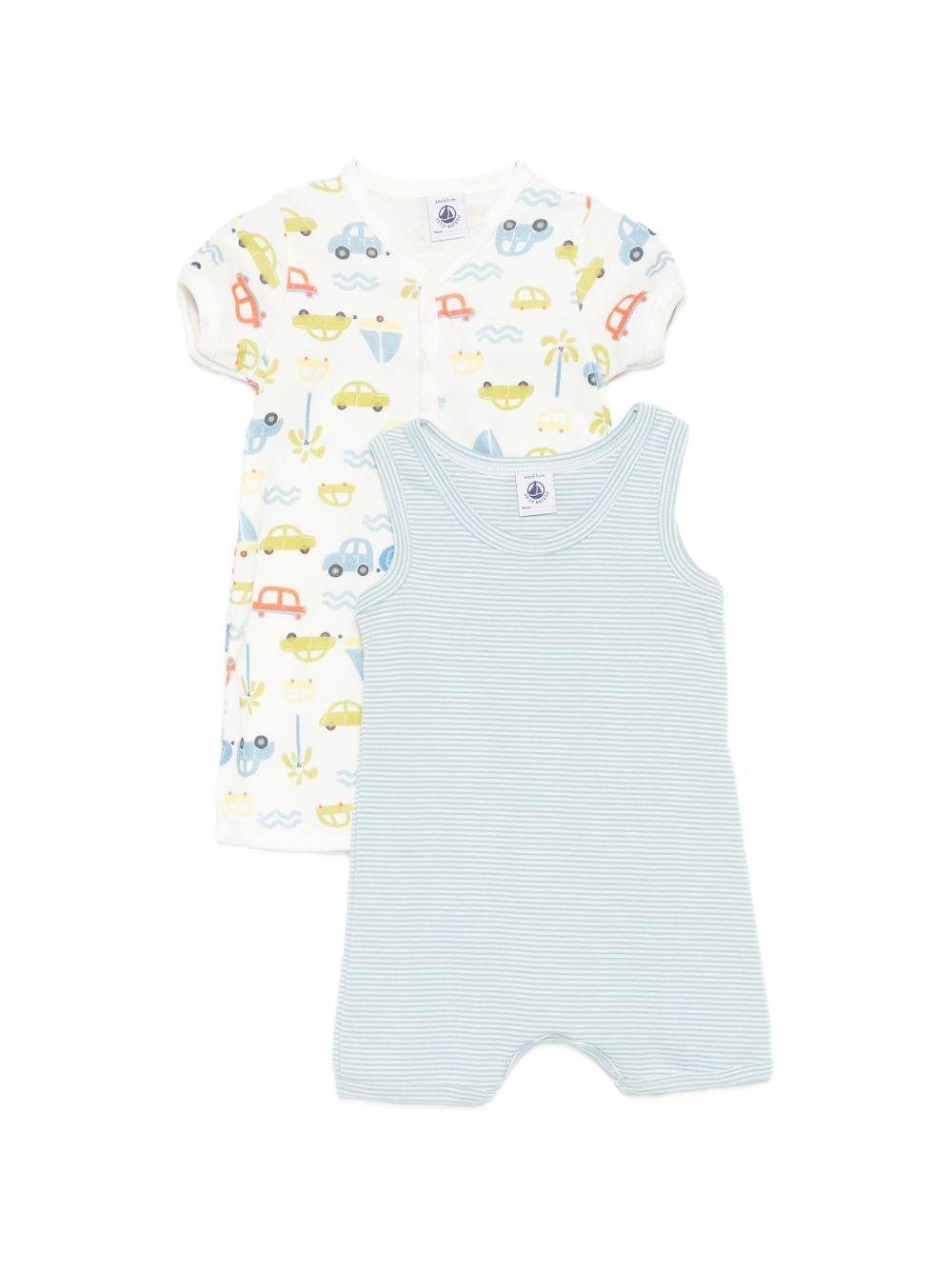 Set di due tutine per neonato Petit Bateau multicolor con fantasie diverse - Rubino Kids