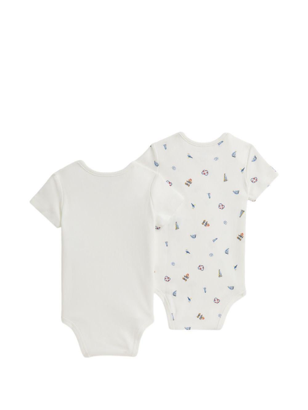 Set di due tutine per neonato Polo Ralph Lauren Kids bianche con stampa Polo Bear - Rubino Kids
